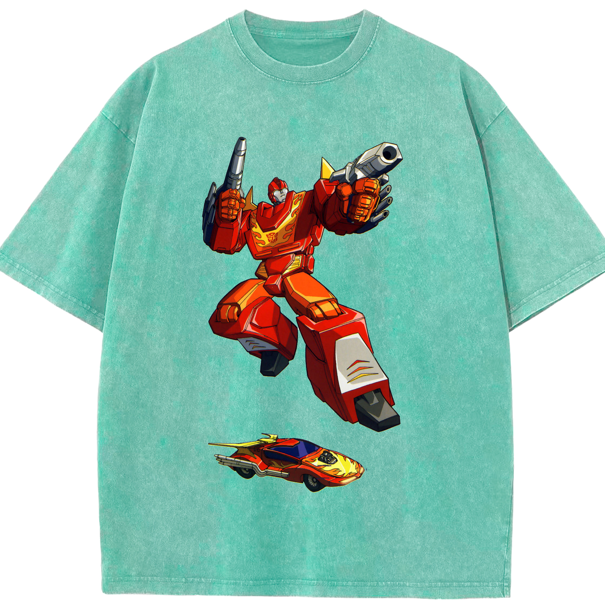 （画像用）  綿100% ヴィンテージ風 半袖Tシャツ（フロントプリント）